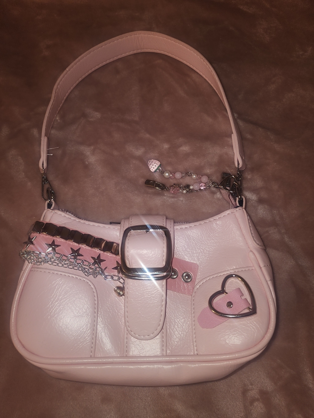 Women's Pink Shoulder Bag - Classic Soft Pink Handbag